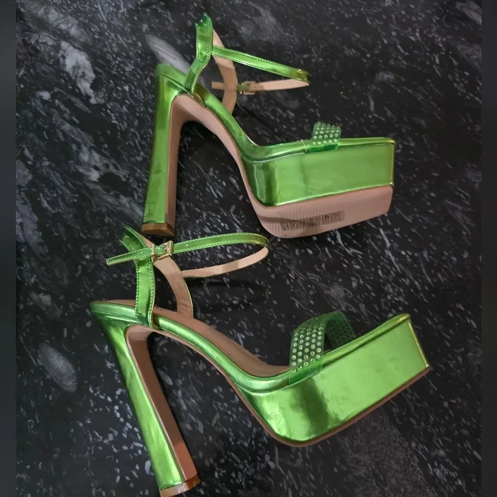 BRAND NEW SIMMI LONDON WIDE FIT RHINESTONE MULE SANDALS